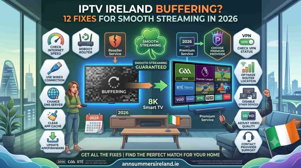 IPTV Ireland buffering fixes for smooth streaming in 2026