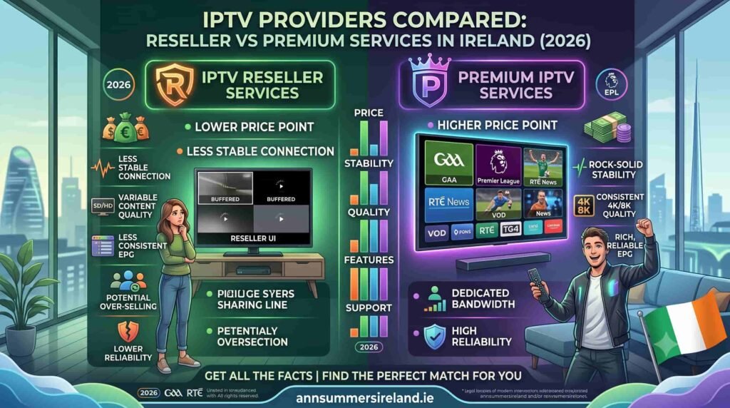 IPTV providers compared — reseller vs premium services in Ireland